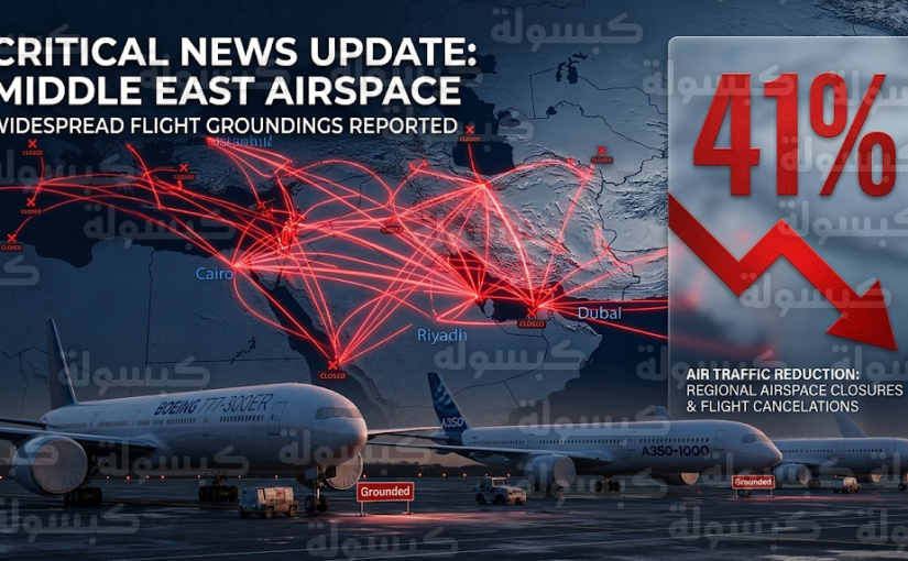 شلل جزئي في مطارات عالمية مع إلغاء 41% من رحلات الطيران اليوم بسبب توترات الشرق الأوسط