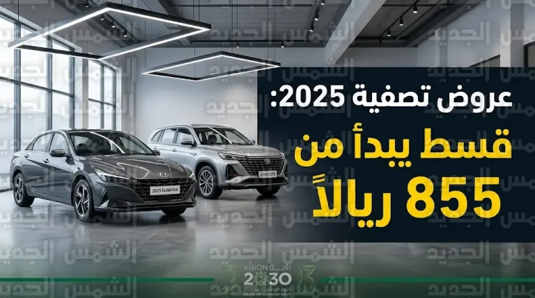 عروض تصفية موديلات 2025 في السعودية بخصومات تصل إلى 9400 ريال وأقساط تبدأ من 855 ريالاً